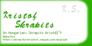 kristof skrapits business card